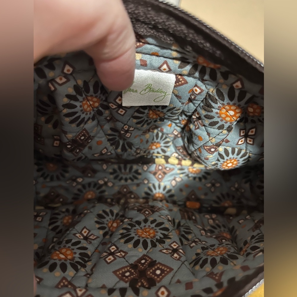 Vera Bradley Shoulder Bag Canyon Pattern, Brown, Blue - Picture 2 of 7